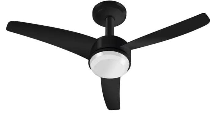 Ventilador de teto com CONTROLE remoto e 3 pás preto