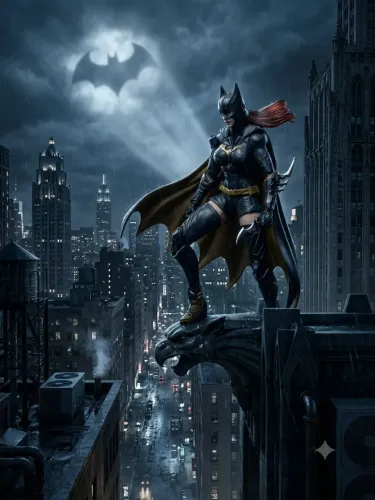 Figura de ação PLAY ARTS KAI VARIANT BATGIRL DC Comics Square Enix