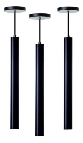 KIT 3 pendente tubi cilíndrico alumínio 30cm COM LAMPADAS