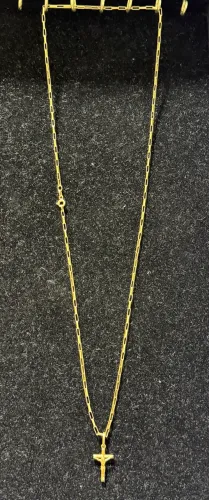 Cordão e pingente em ouro 18k maciço 8.7 gramas