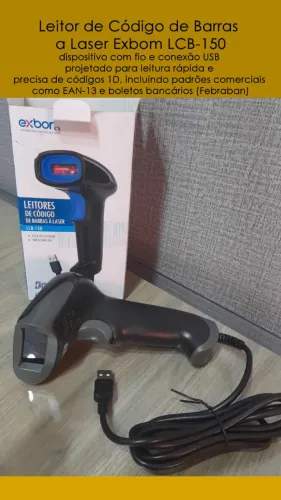 leitor de código de barras a laser exbom lcb-150
