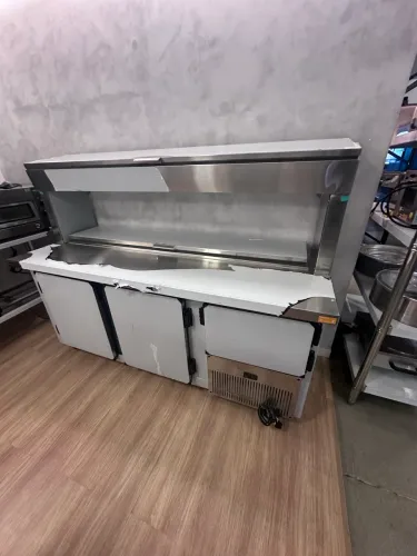 Balcão de Seriviço condimentador duplo inox 1.90M