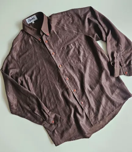 camisa dyoms vintage marrom