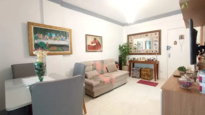 Sala Living dividido em quarto e sala - Ponta da Praia - Santos