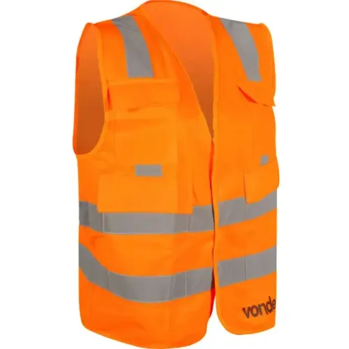 Colete refletivo tipo blusão, com bolso, laranja, CV 107 VONDER