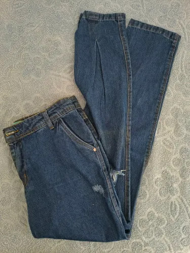 Calça Jeans sem Lycra Lavagem Azul Escuro