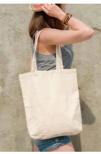 ECOBAG ALGODAO CRU BEGE TAM. 32X38CM 