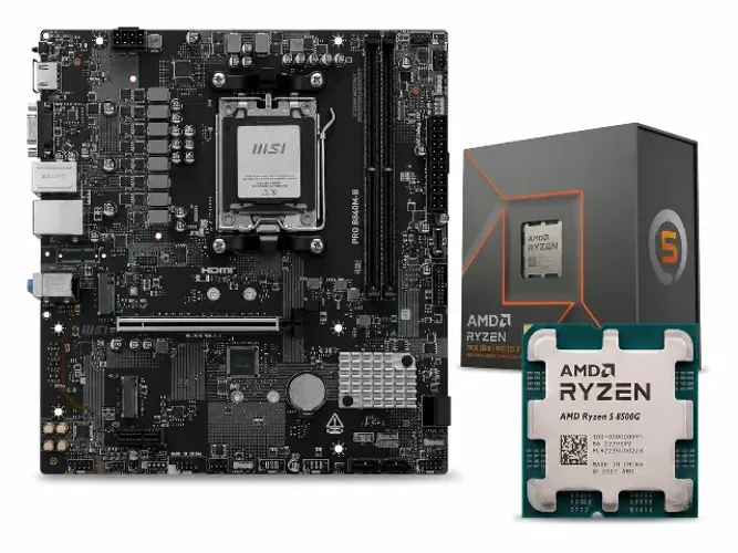 Kit Upgrade Amd Ryzen 5 8500g + Placa Mãe B840m-b Msi Preto