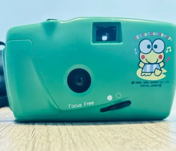 Câmera Analógica Kero Kero Keroppi Sanrio 1994 Rara Vintage 35mm