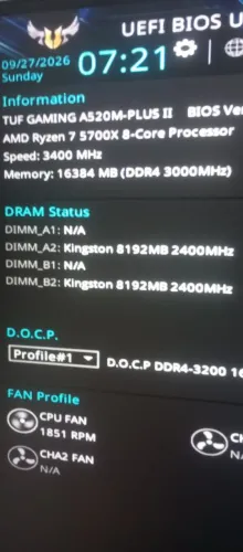Memória ram Kingston furry 8gb funcionando perfeitamente