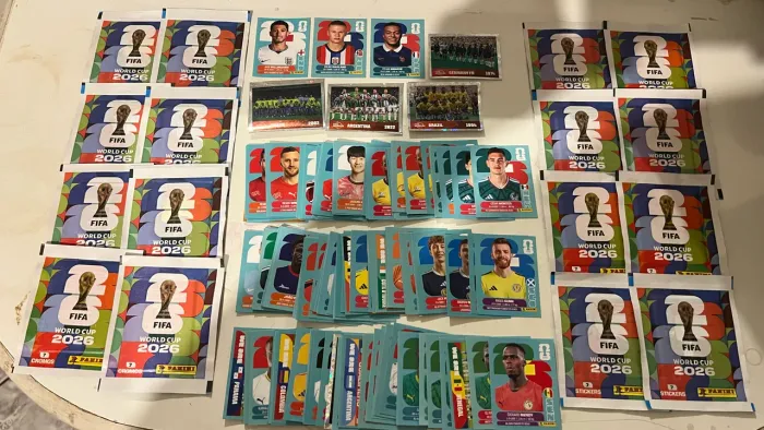 264 figurinhas Copa 2026 (Incluindo Mbappe, Haaland e 16 pacotes)