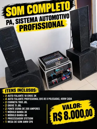 Som completo para eventos 