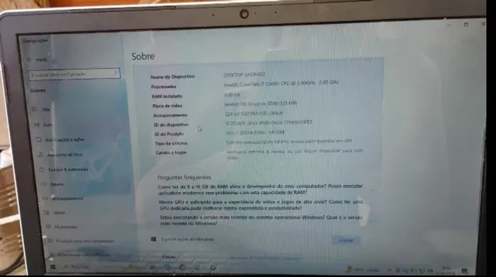 Notebook Dell Inspiron i7 11° geração