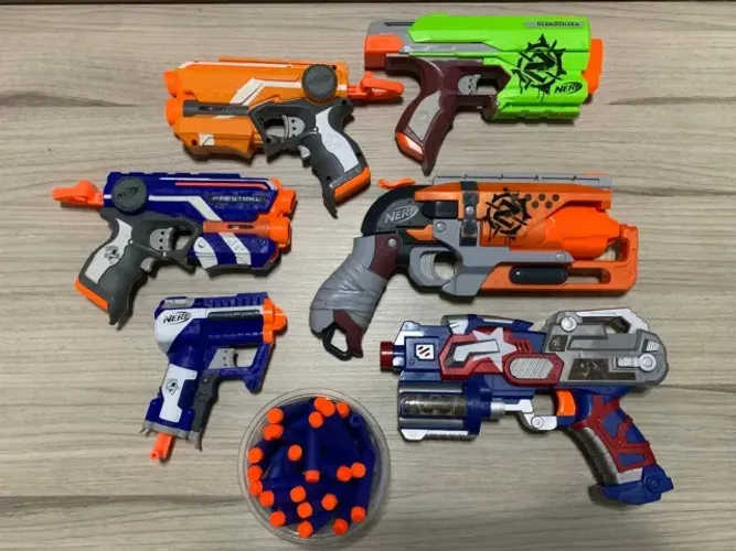 Kit 6 Nerfs + Pacote de Munição