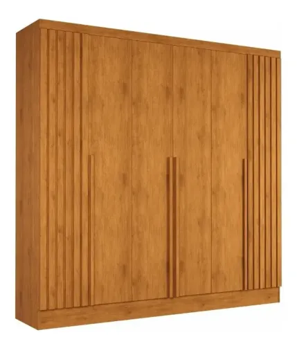 Guarda-Roupa Guarani Completo Ripado 6 Portas