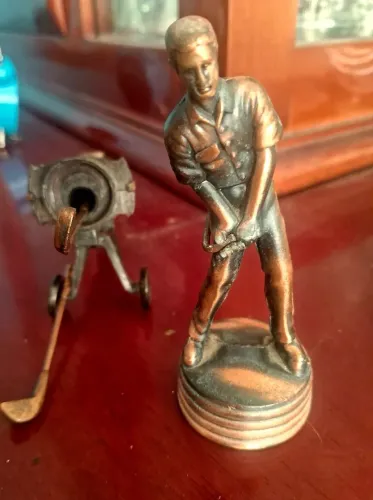 Conjunto decorativo temático de golfe vintage