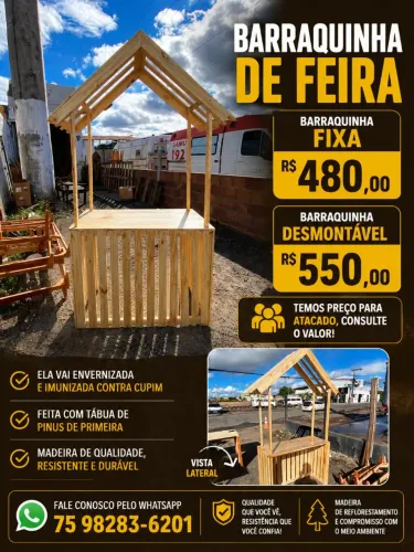 Barraquinha para São João, Feiras e Eventos | Pinus de Primeira Qualidade