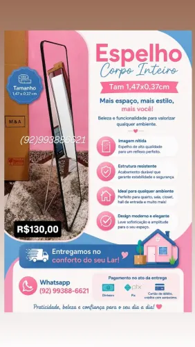 Espelho de chão Linha Luxo