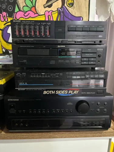Receiver , toca disco, cd player