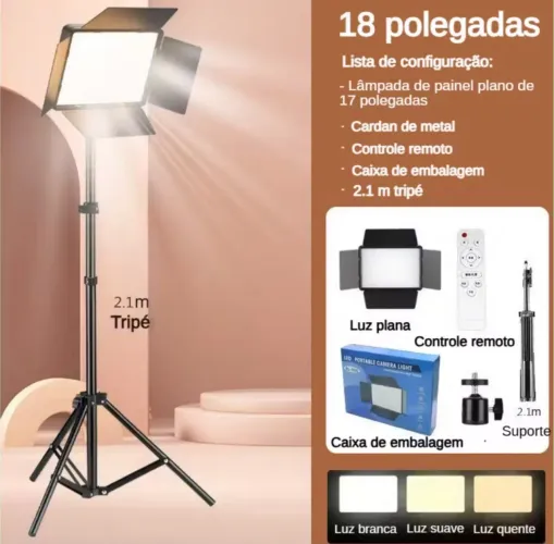Painel de iluminação luz de preenchimento 80W LED bicolor 2700-7500K