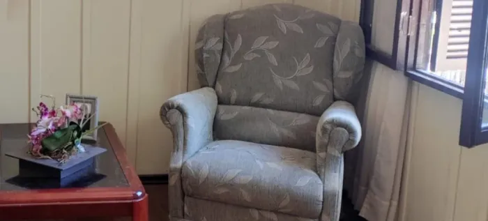 Par de Poltronas Clássicas Wingback (Estilo Amamentação/Leitura) - Tecido Floral