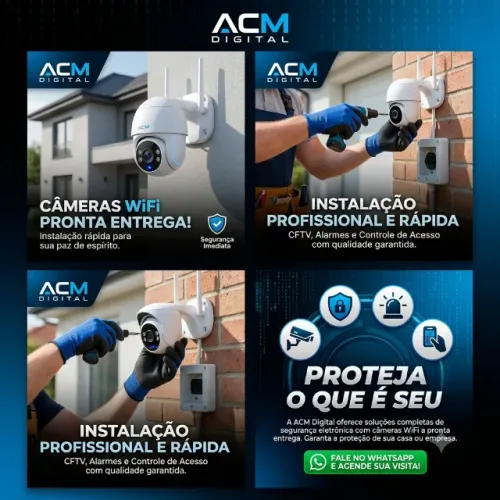 Instalação de Câmeras e Segurança Eletrônica - CFTV, Alarmes, Controle de Acesso
