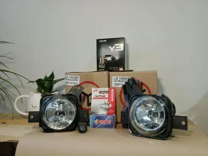 FAROL GOL G3 AUXILIAR MILHA + LED + CHICOTE + RELE + BOTÃO + PINGO