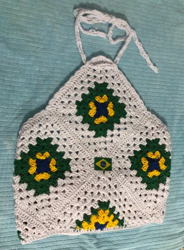 Criped Brasil crochê 