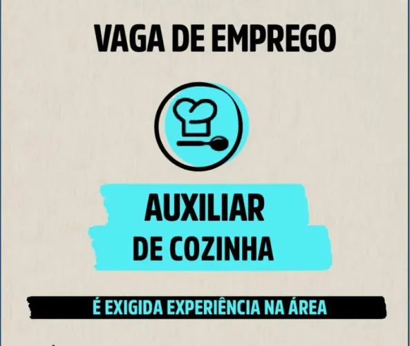 Vaga para auxiliar de cozinha 