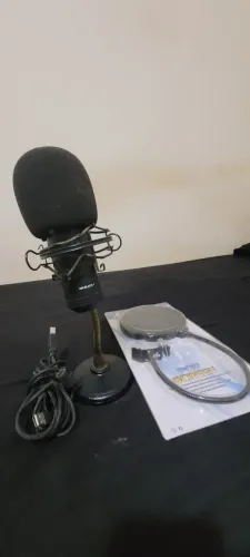 Kit Microfone Arcano AM-BLACK-1 USB + Pedestal + Shock Mount + Pop Filter