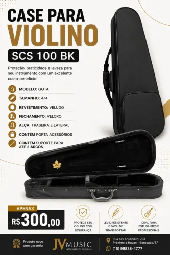 Case estojo mod gota para violino 4/4