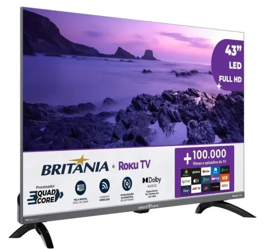 SMART TV 43 POLEGADAS BRITÂNIA- NOVO LACRADO