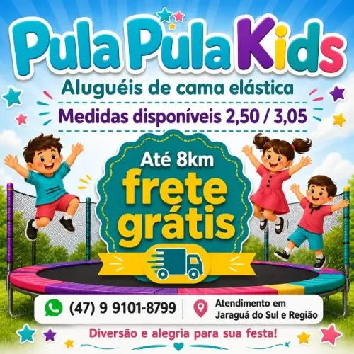 Aluguel Cama Elástica 2,50 metros e 3,05 metros