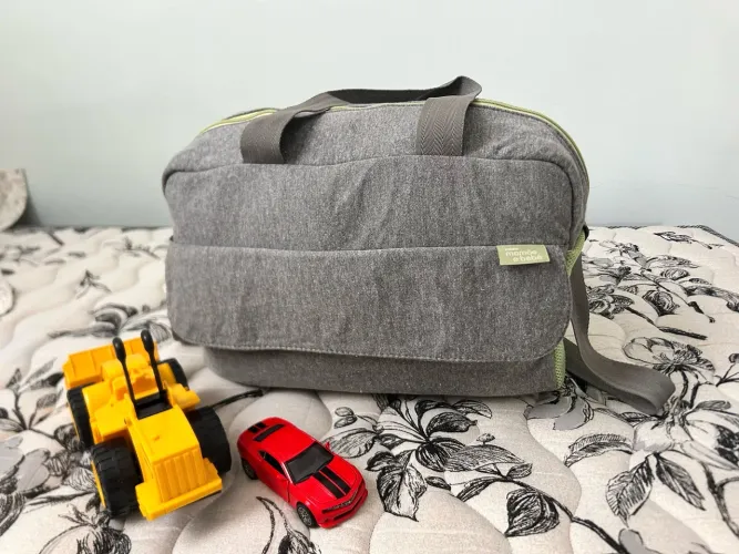 Bolsa Maternidade Natura Mamãe e Bebê Cinza Mescla (Unissex)