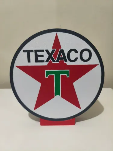Luminária sem fio placa antiga Texaco
