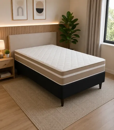Promoção Cama Box Solteiro Molas Ensacadas