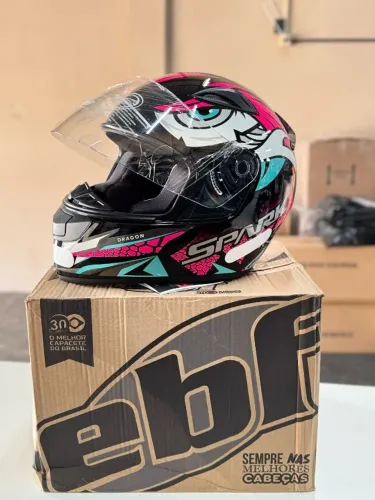 Capacete Spark Dragon novo Tam. 58 Rosa