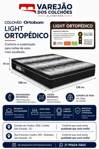 Ortopédico Ortobom casal. Loja física rua Francisco Campos n 105 alcantara, Sg
