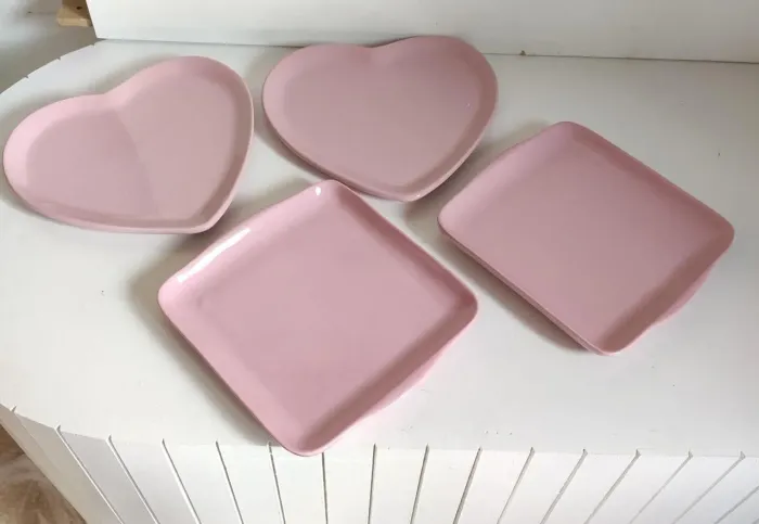 Bandejas de decoração de festas em louça e mdf