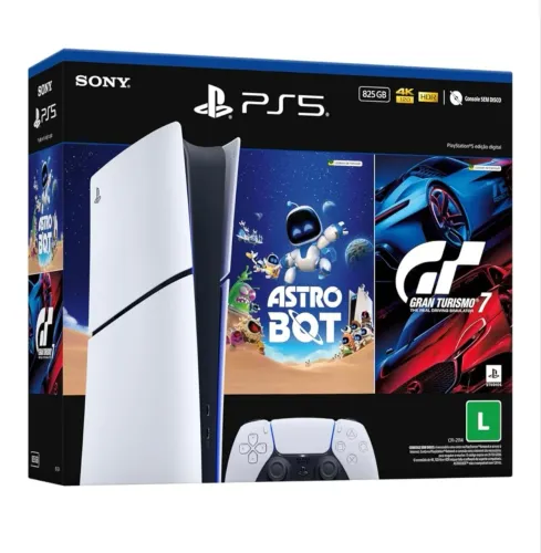 PlayStation®5 Slim Digital 825GB - Pacote ASTRO BOT e Gran Turismo 7