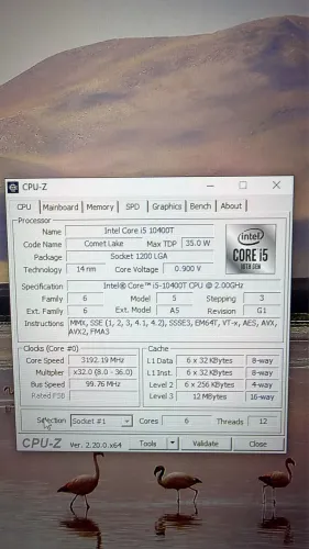 Processador Intel core i5 10400T - 6 núcleos e 12 threads