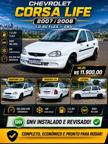 Chevrolet Corsa SED Class.life 1.0/1.0 Flexpower (álcool) 2008