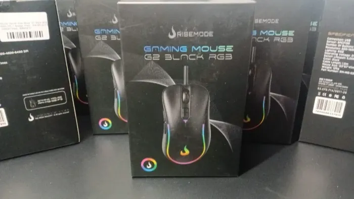 Mouse Gaming G2 Black Rise mode , 7 botões RGB, novo lacrado na caixa.