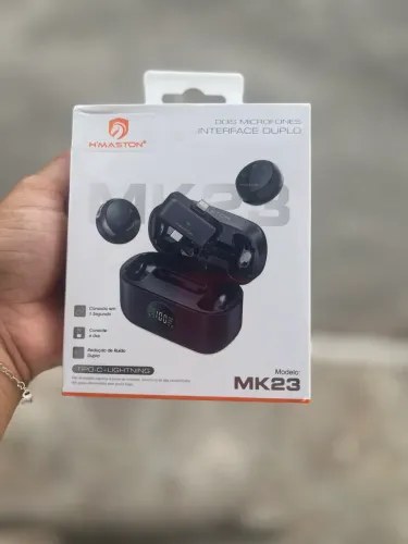 Microfone de lapela duplo profissional- ENTREGA A DOMICÍLIO