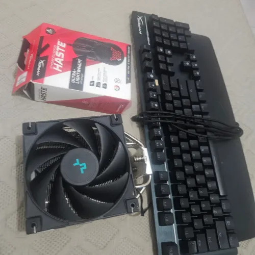 Kit mouse e telcado Hyperx + Cooler AK400 DeepCool