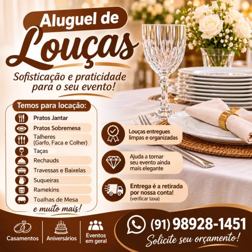 Aluguel de Louças
