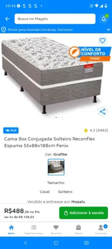 Duas camas box,300 cada