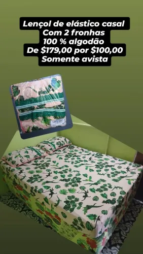 Lençol de elástico casal 
