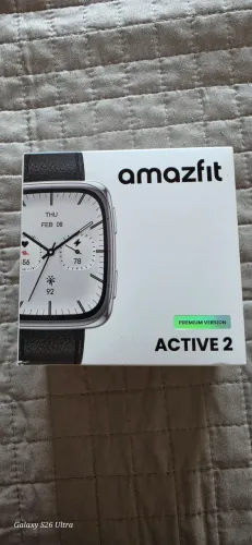 Amazfit Active 2 square cristal zafira com pulseira de metal inclusas