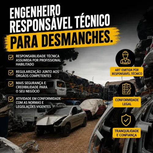 Responsável técnico para desmanche